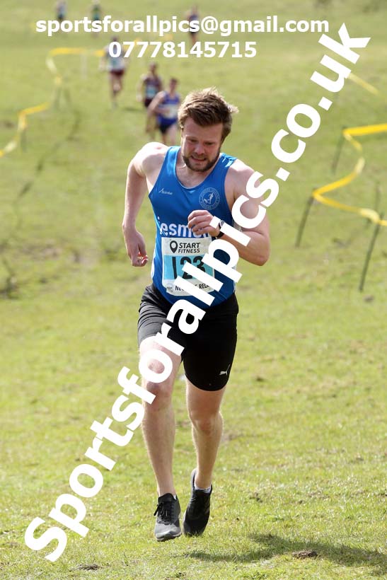 Masters men 2021 NECAA Cross Country Relays, Thornley Farm, Peterlee, Saturday, April 10th. Photo: David T. Hewitson/Sports for All Pics